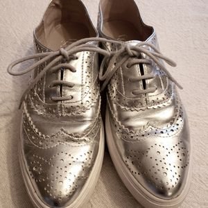 Franco Sarto size 6.5 silver sneaker